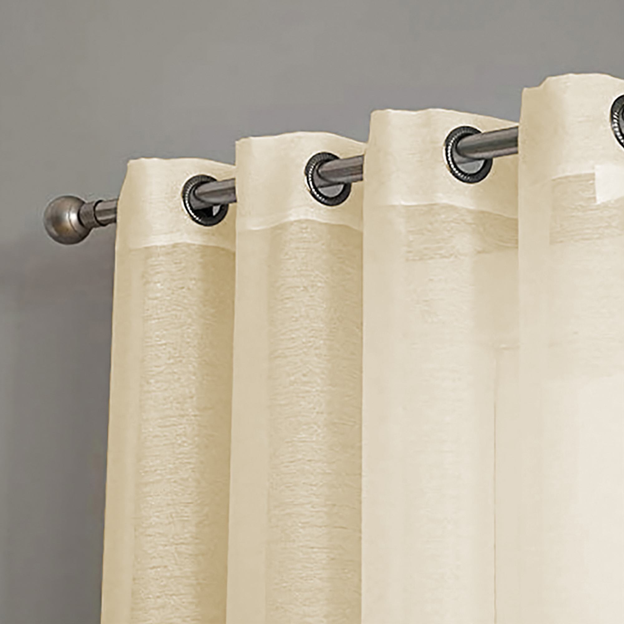 Foto 2 | Cortina Traslucida con Argollas Hg-cr-001724 Beige