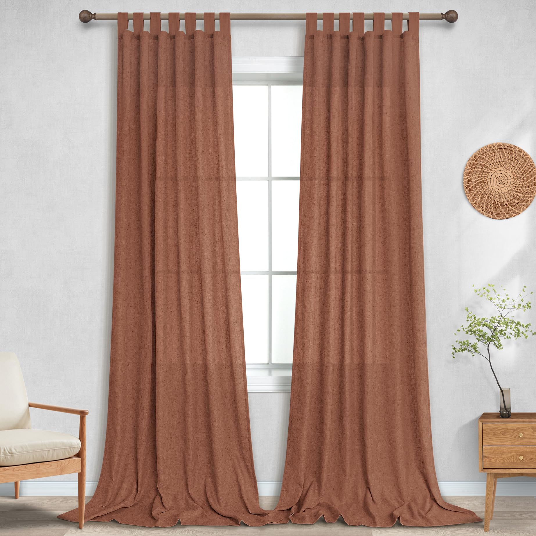 Cortinas Koufall de Lino 132x244 Cm  - Venta Internacional