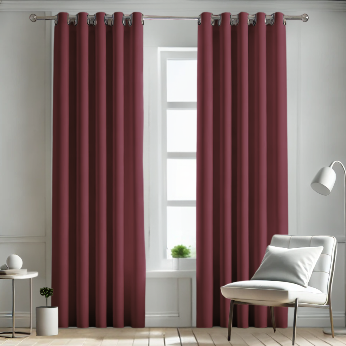 Foto 2 pulgar | Cortina Blackout Rebeca -2 Paneles Calidad Premium 95% Oscuridad -290 X 230 Cm – Vino
