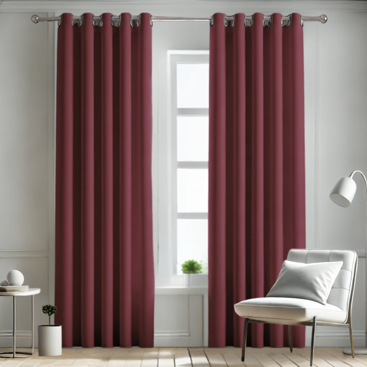 Cortina Blackout Rebeca -2 Paneles Calidad Premium 95% Oscuridad -290 X 230 Cm – Vino