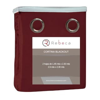 Foto 4 | Cortina Blackout Rebeca -2 Paneles Calidad Premium 95% Oscuridad -290 X 230 Cm – Vino