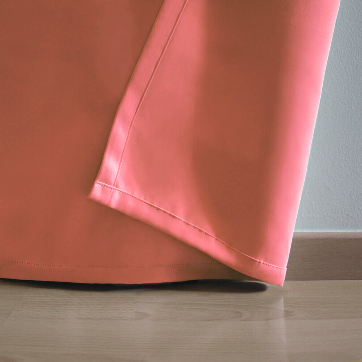 Foto 4 pulgar | Cortina Blackout Rebeca -2 Paneles Calidad Premium 95% Oscuridad -290 X 230 Cm – Naranja Coral
