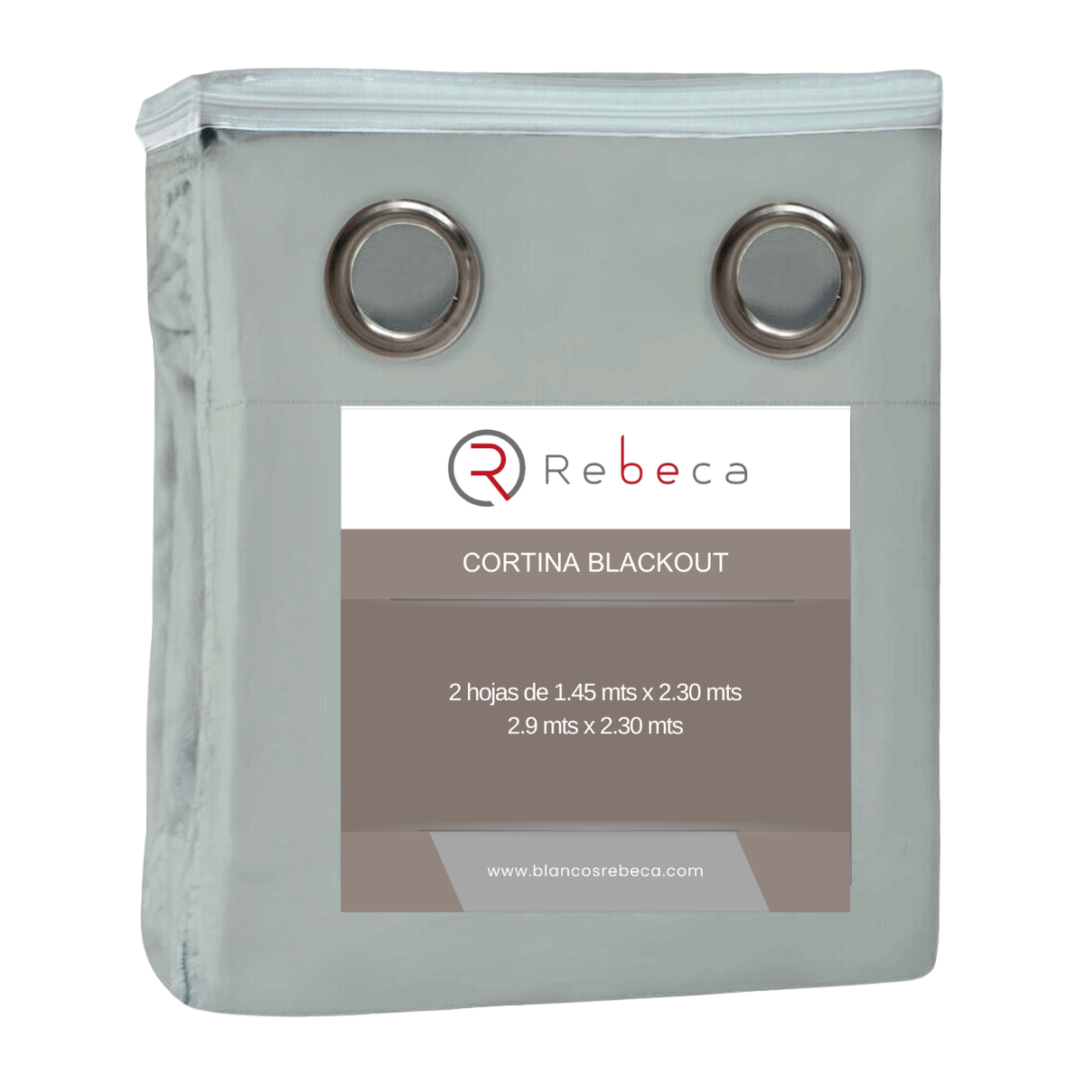 Foto 6 pulgar | Cortina Blackout Rebeca -2 Paneles Calidad Premium 95% Oscuridad -290 X 230 Cm – Gris Perla