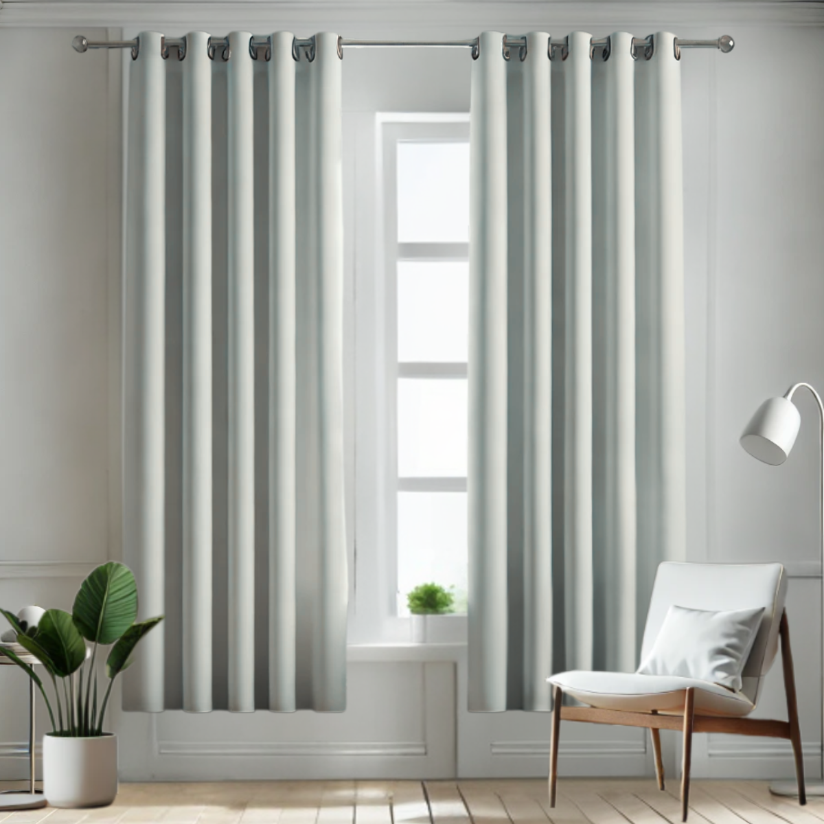 Cortina Blackout Rebeca -2 Paneles Calidad Premium 95% Oscuridad -274 X 213 Cm – Gris Perla