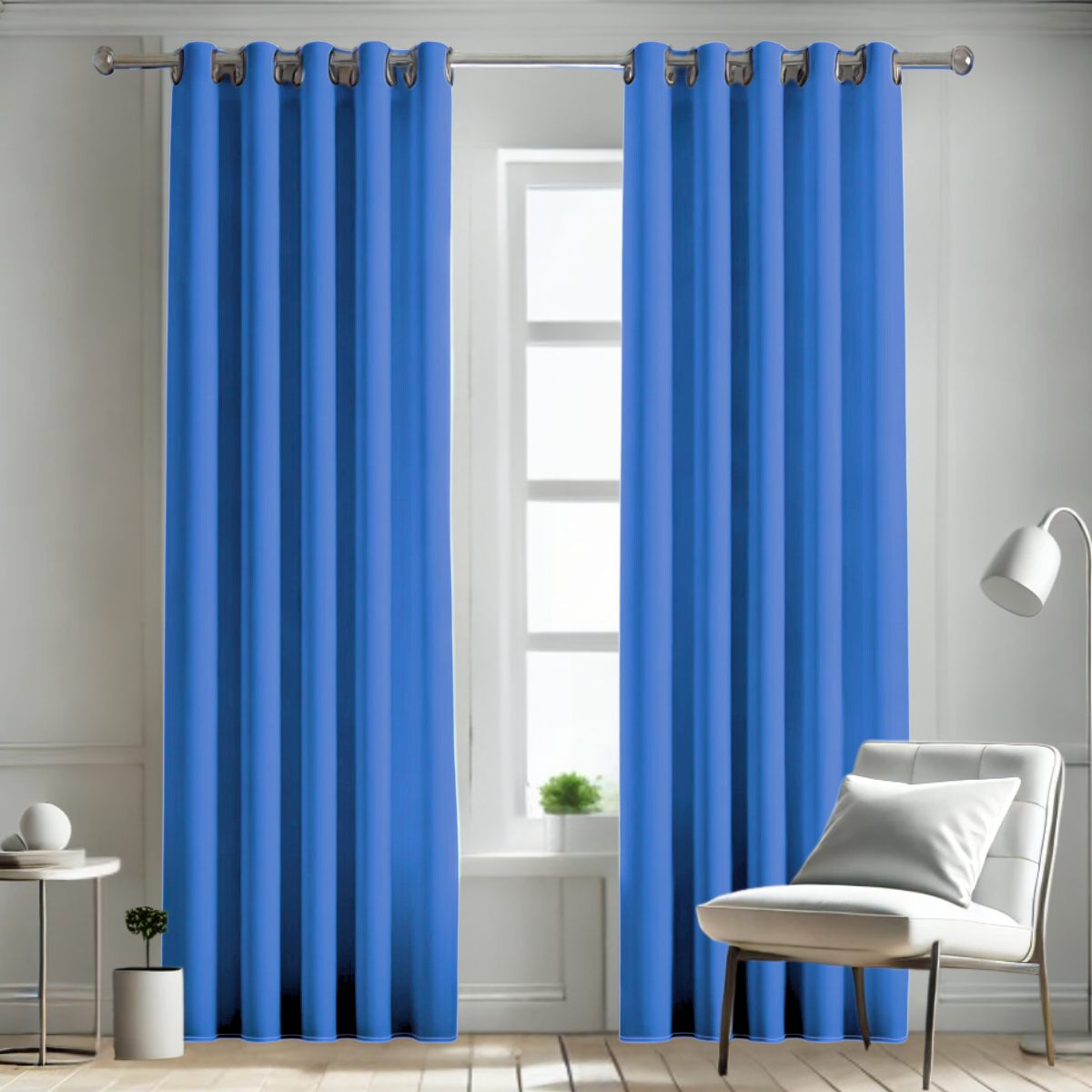 Foto 2 pulgar | Cortina Blackout Rebeca -2 Paneles Calidad Premium 95% Oscuridad -290 X 230 Cm – Azul Celeste