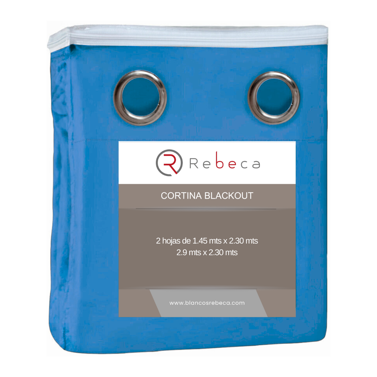 Foto 6 pulgar | Cortina Blackout Rebeca -2 Paneles Calidad Premium 95% Oscuridad -290 X 230 Cm – Azul Celeste