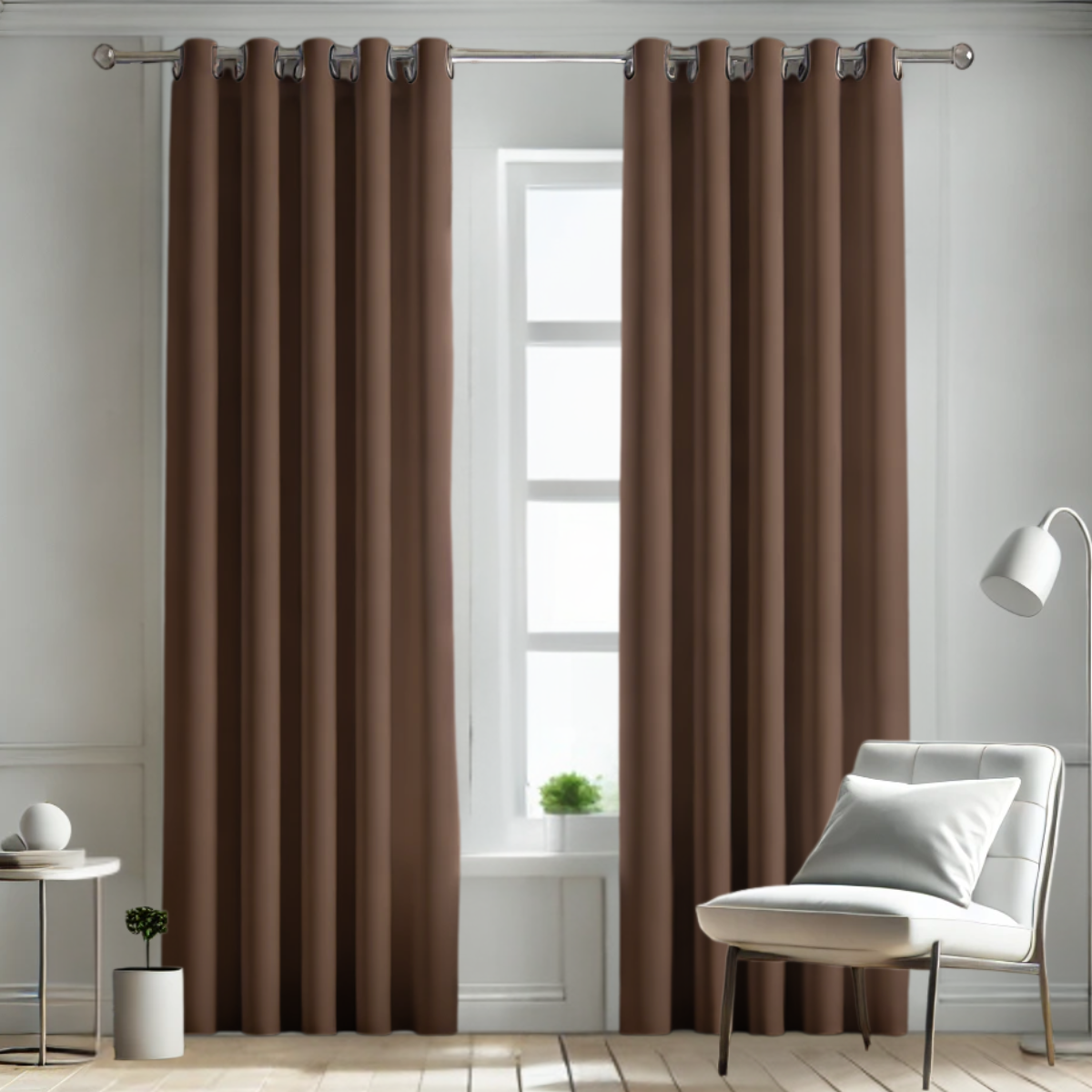 Foto 2 pulgar | Cortina Blackout Rebeca -2 Paneles Calidad Premium 95% Oscuridad -290 X 230 Cm – Café