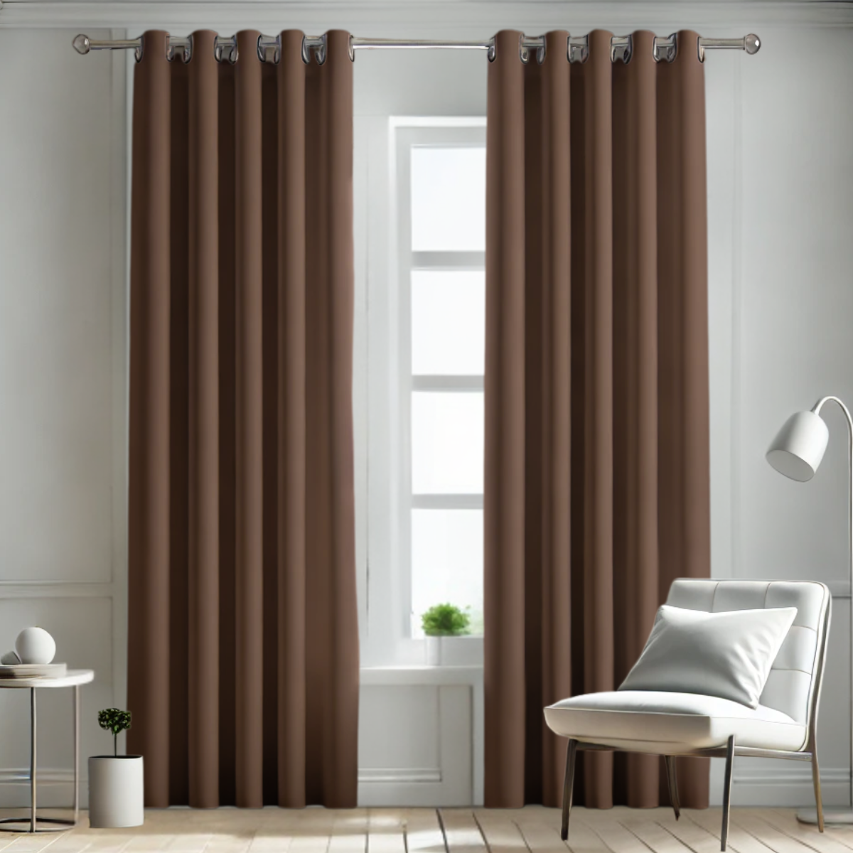 Cortina Blackout Rebeca -2 Paneles Calidad Premium 95% Oscuridad -290 X 230 Cm – Café