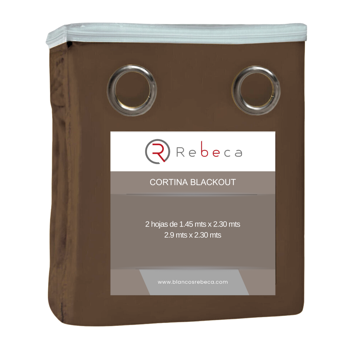 Foto 5 | Cortina Blackout Rebeca -2 Paneles Calidad Premium 95% Oscuridad -290 X 230 Cm – Café
