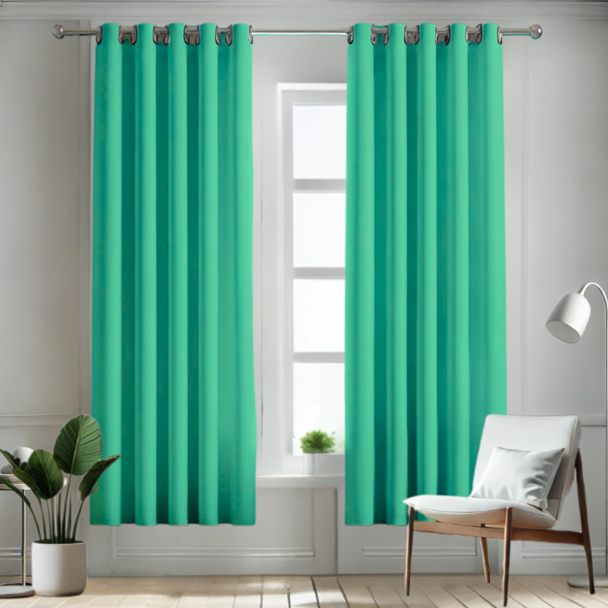 Foto 2 pulgar | Cortina Blackout Rebeca -2 Paneles Calidad Premium 95% Oscuridad -274 X 213 Cm – Verde Agua