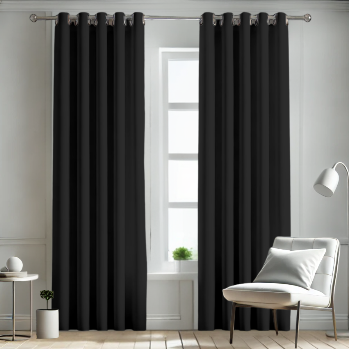 Foto 2 pulgar | Cortina Blackout Rebeca -2 Paneles Calidad Premium 95% Oscuridad -290 X 230 Cm – Negro