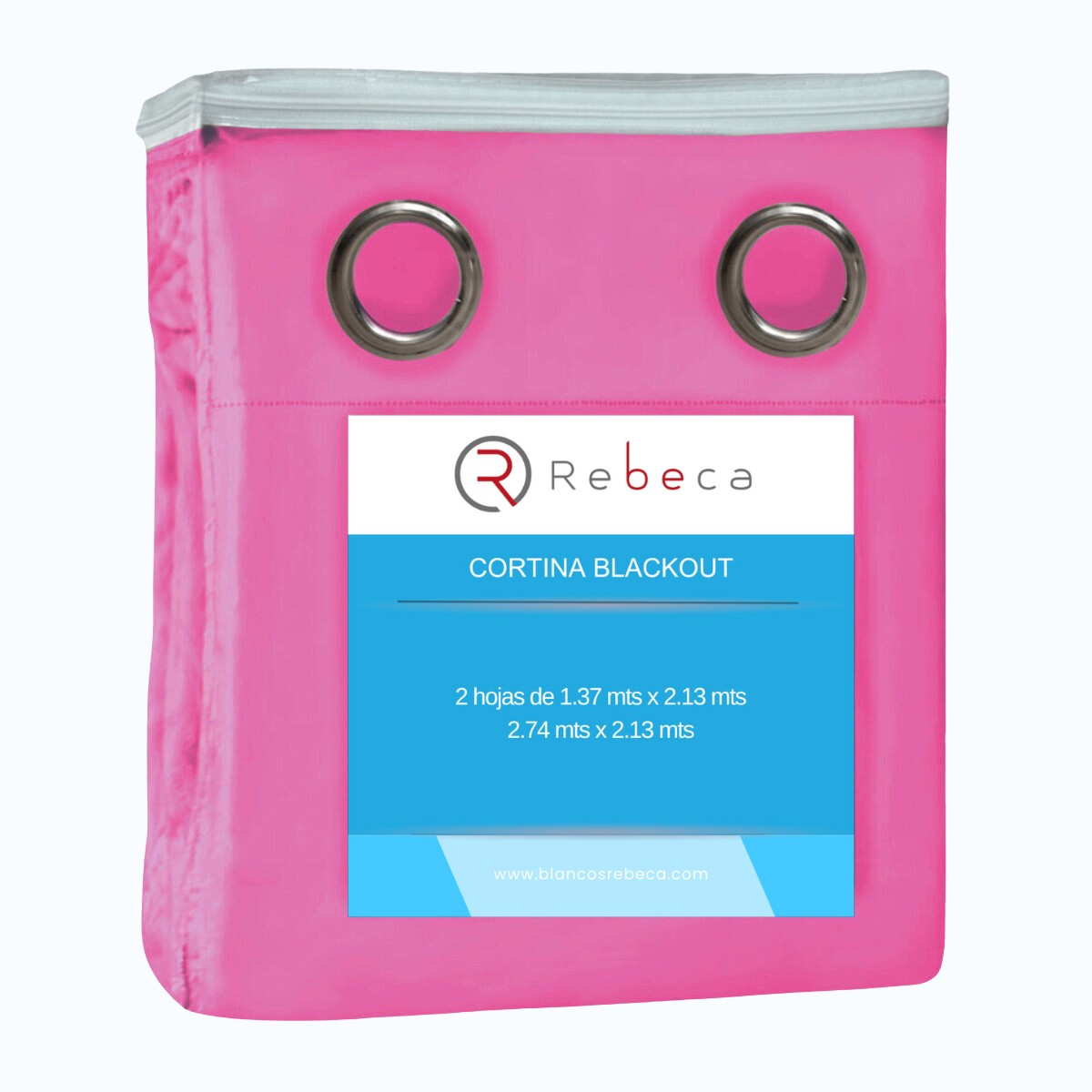 Foto 6 pulgar | Cortina Blackout Rebeca -2 Paneles Calidad Premium 95% Oscuridad -274 X 213 Cm – Rosa