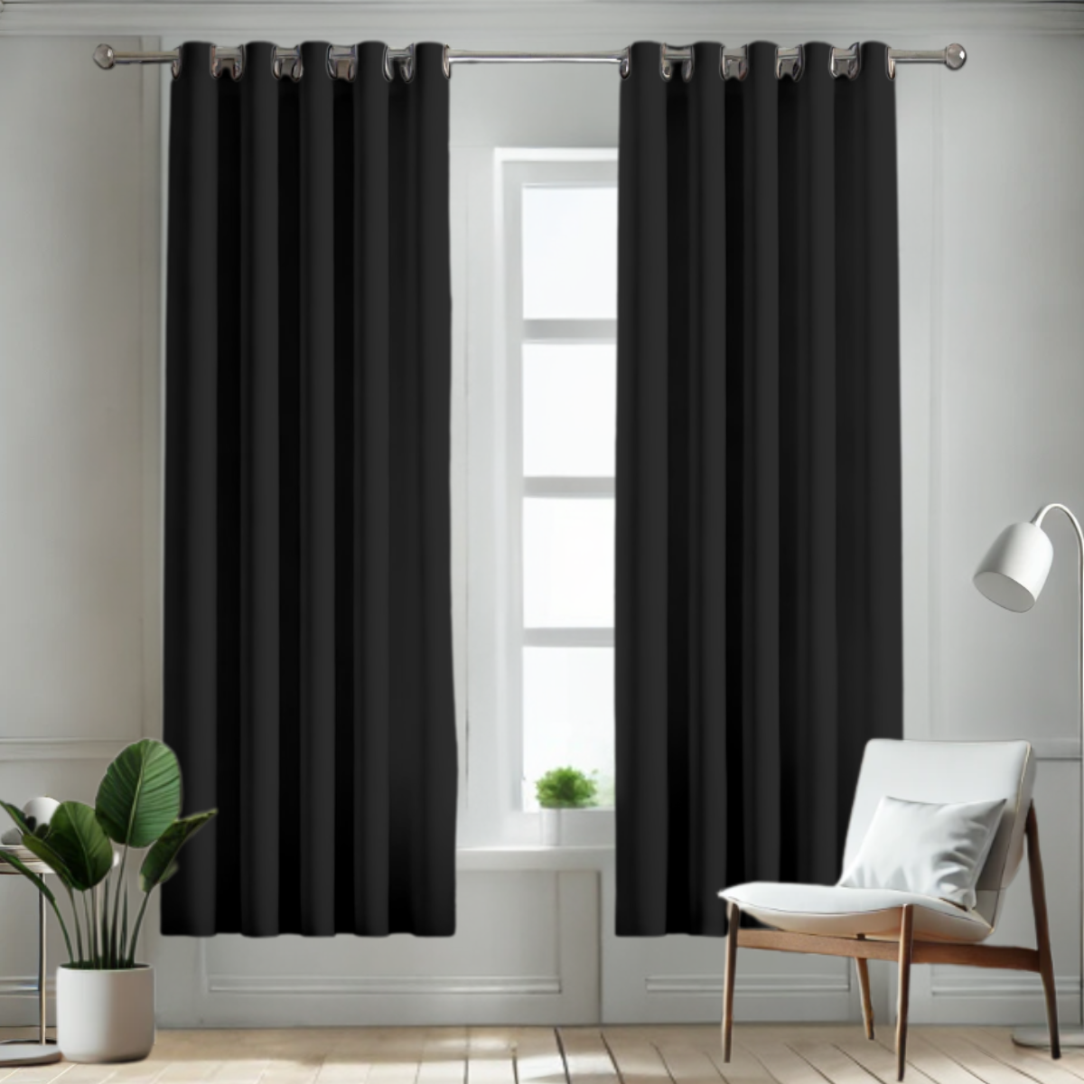 Foto 2 pulgar | Cortina Blackout Rebeca -2 Paneles Calidad Premium 95% Oscuridad -274 X 213 Cm – Negro