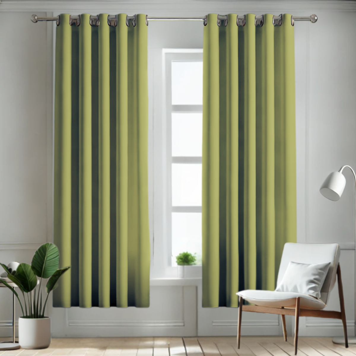 Cortina Blackout Rebeca -2 Paneles Calidad Premium 95% Oscuridad -274 X 213 Cm – Verde Olivo