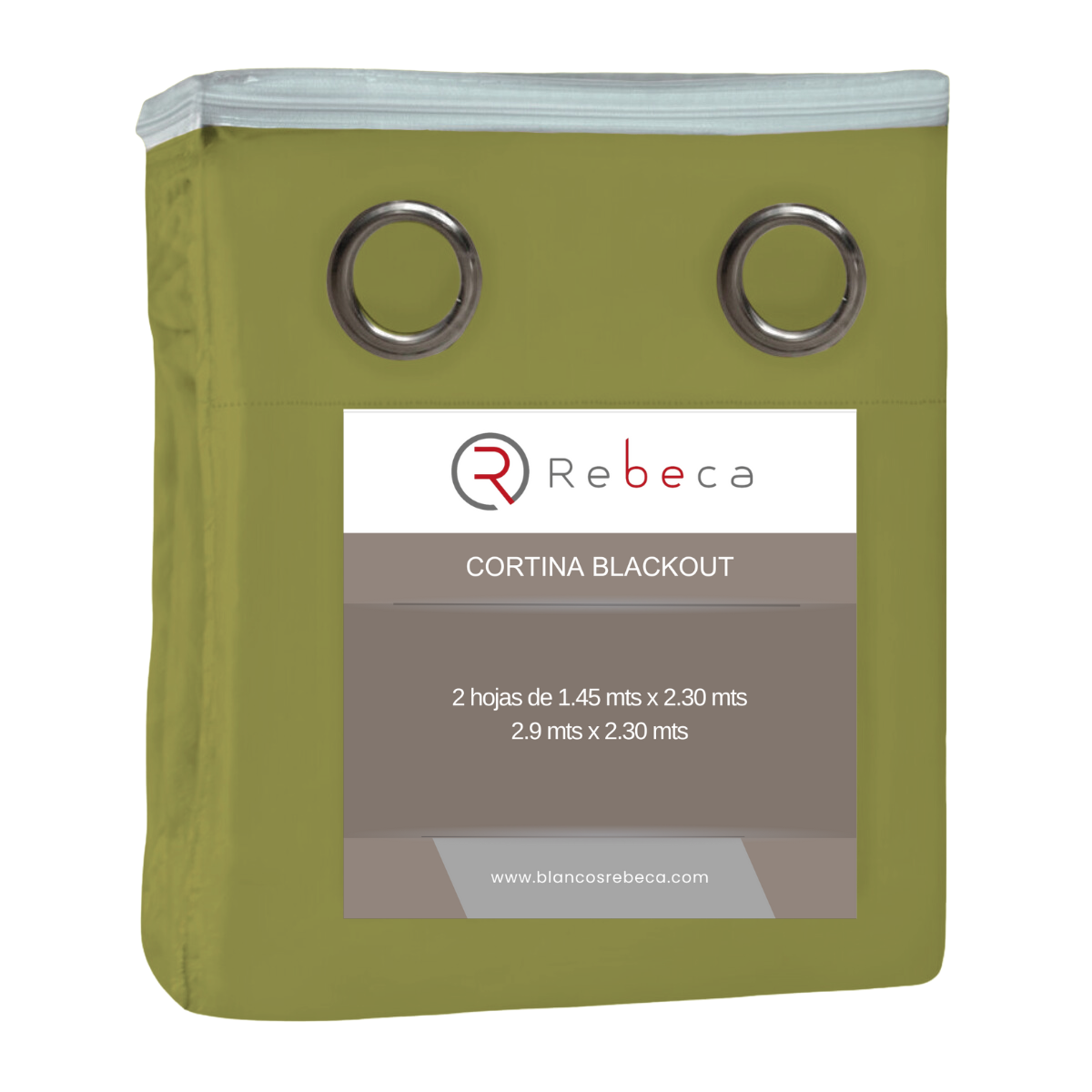 Foto 5 | Cortina Blackout Rebeca -2 Paneles Calidad Premium 95% Oscuridad -290 X 230 Cm – Verde Olivo