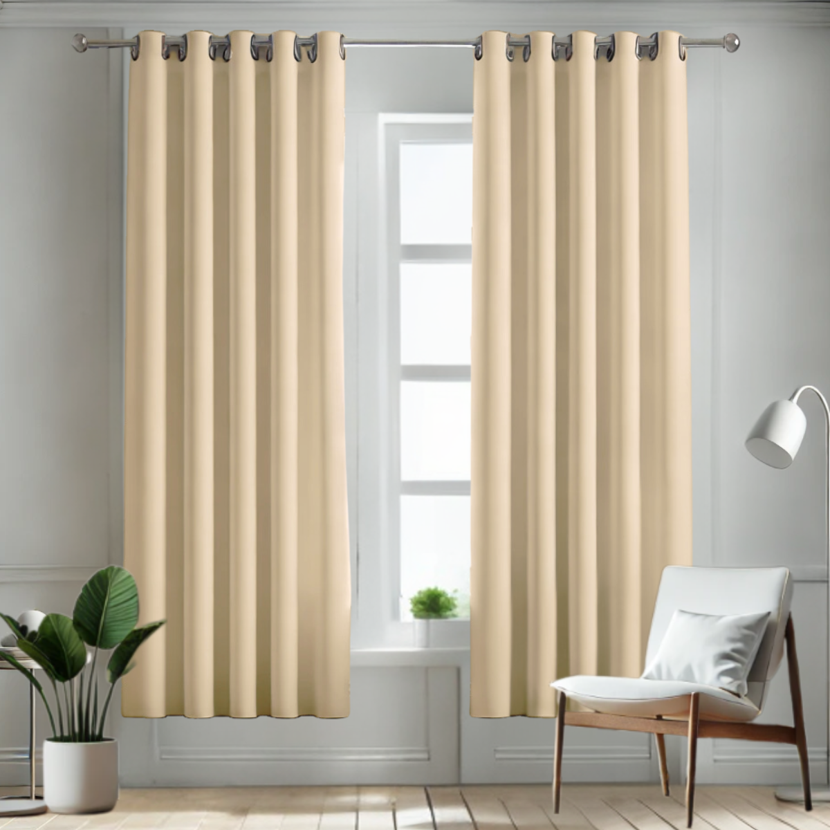 Foto 2 pulgar | Cortina Blackout Rebeca -2 Paneles Calidad Premium 95% Oscuridad -274 X 213 Cm – Arena