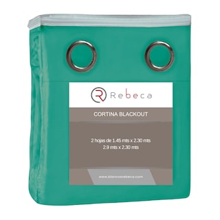 Foto 5 | Cortina Blackout Rebeca -2 Paneles Calidad Premium 95% Oscuridad -290 X 230 Cm – Verde Agua