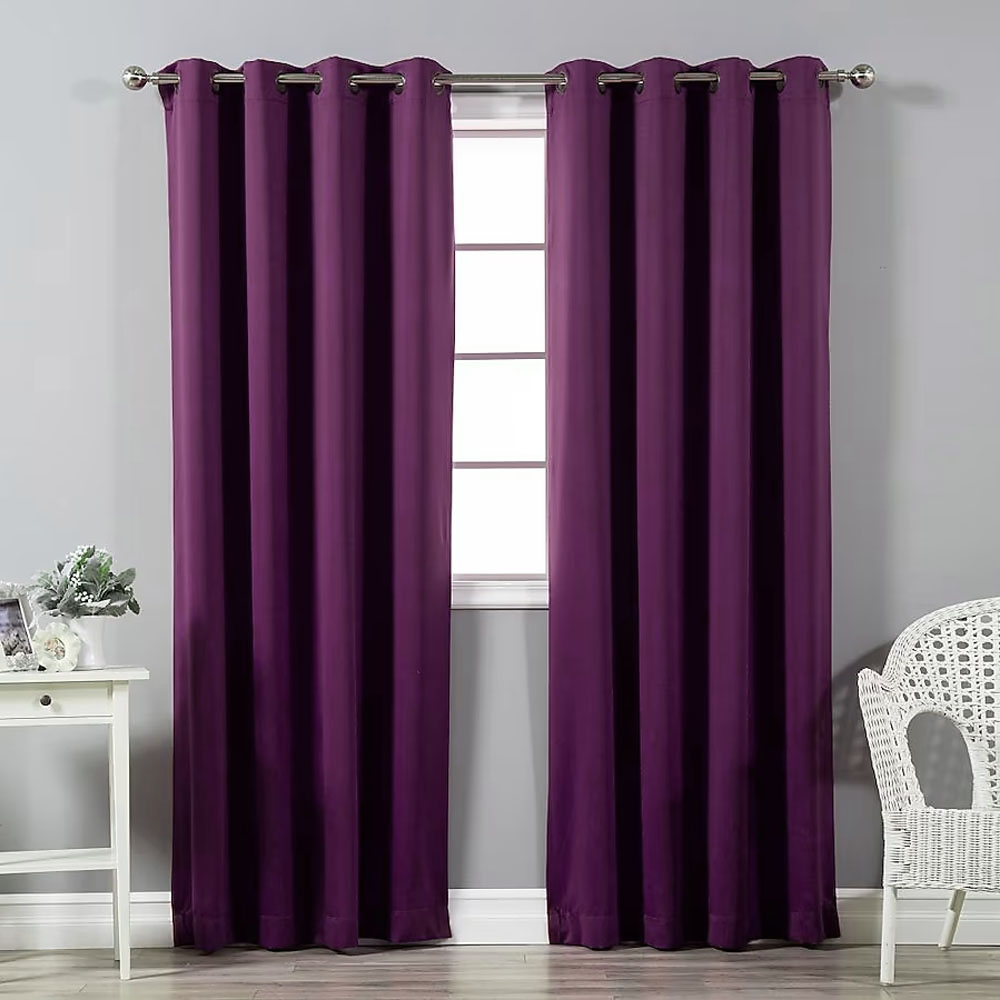 Foto 5 pulgar | Cortinas Blackout Para Bloquear Luz Y Ruido Vino Kyuden Home