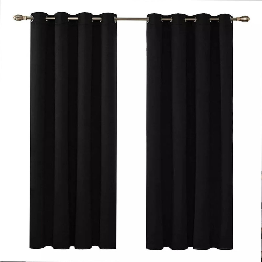 Foto 2 pulgar | Cortinas Blackout Para Bloquear Luz Y Ruido Negro Kyuden Home