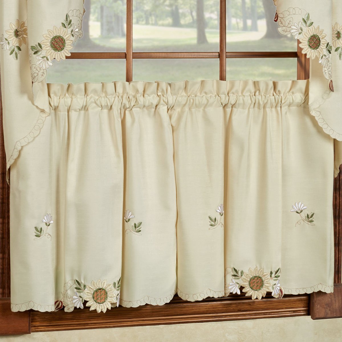 Foto 2 pulgar | Tratamiento De Cortina Sweet Home Collection Sunflower 24 Cm - Venta Internacional.