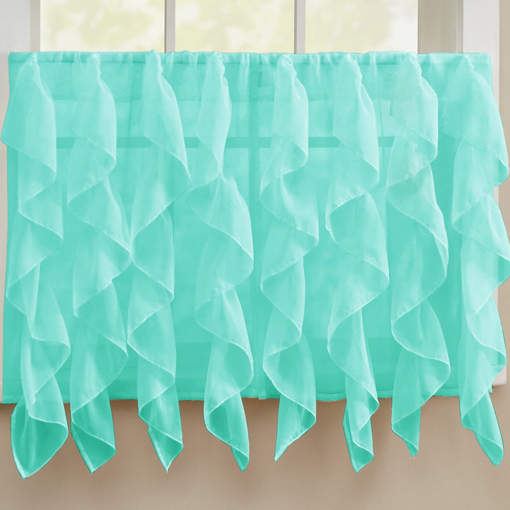 Foto 2 pulgar | Tratamiento Para Cortinas Sweet Home Collection Sheer Sea, 36 Cm - Venta Internacional.