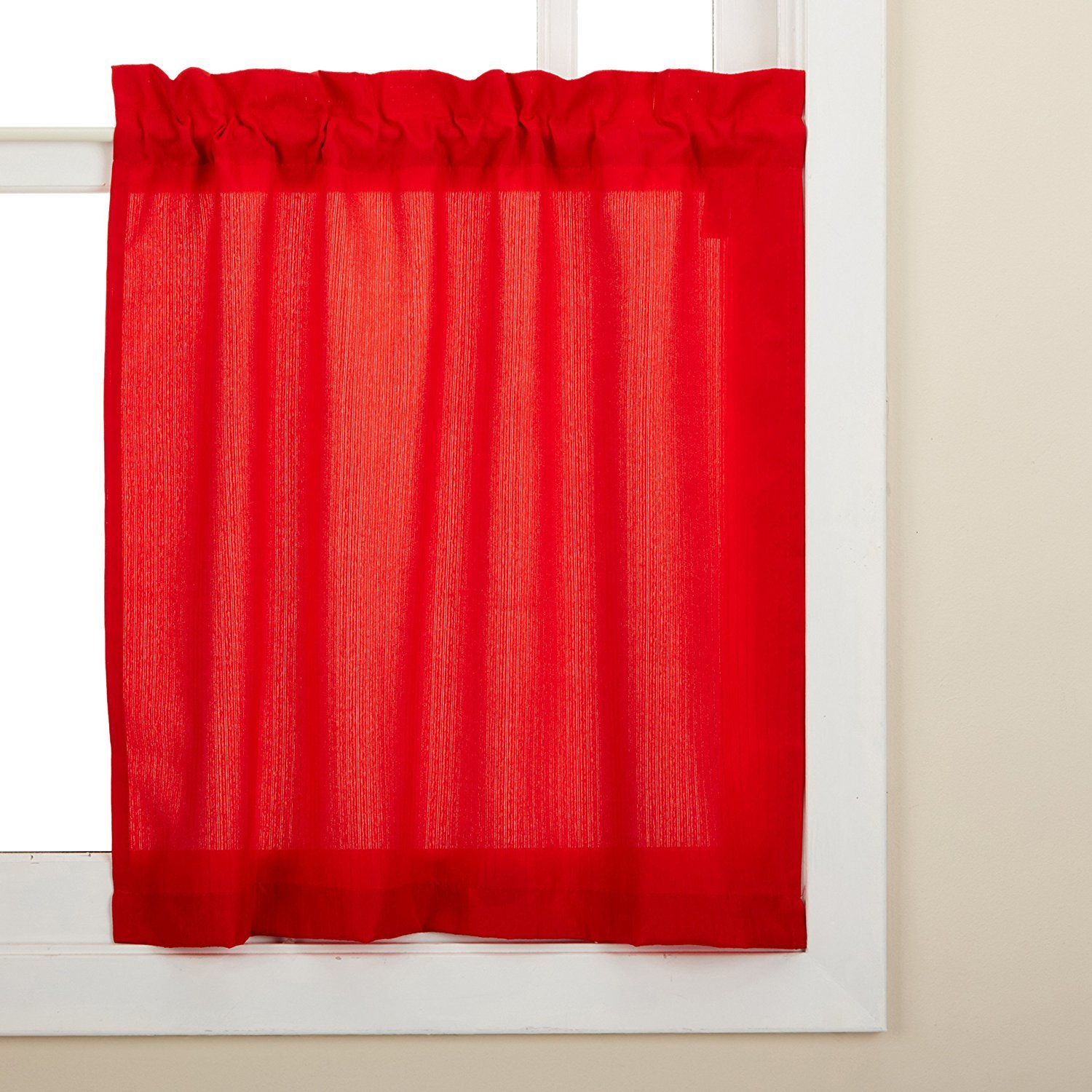 Foto 2 pulgar | Tratamiento Para Cortinas Sweet Home Collection Ribcord, 36 Cm, Color Rojo - Venta Internacional.
