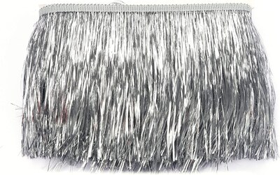 Foto 1 | Borde Con Flecos Yycraft, 10 Cm De Ancho Y 5 M De Largo, Plateado - Venta Internacional.