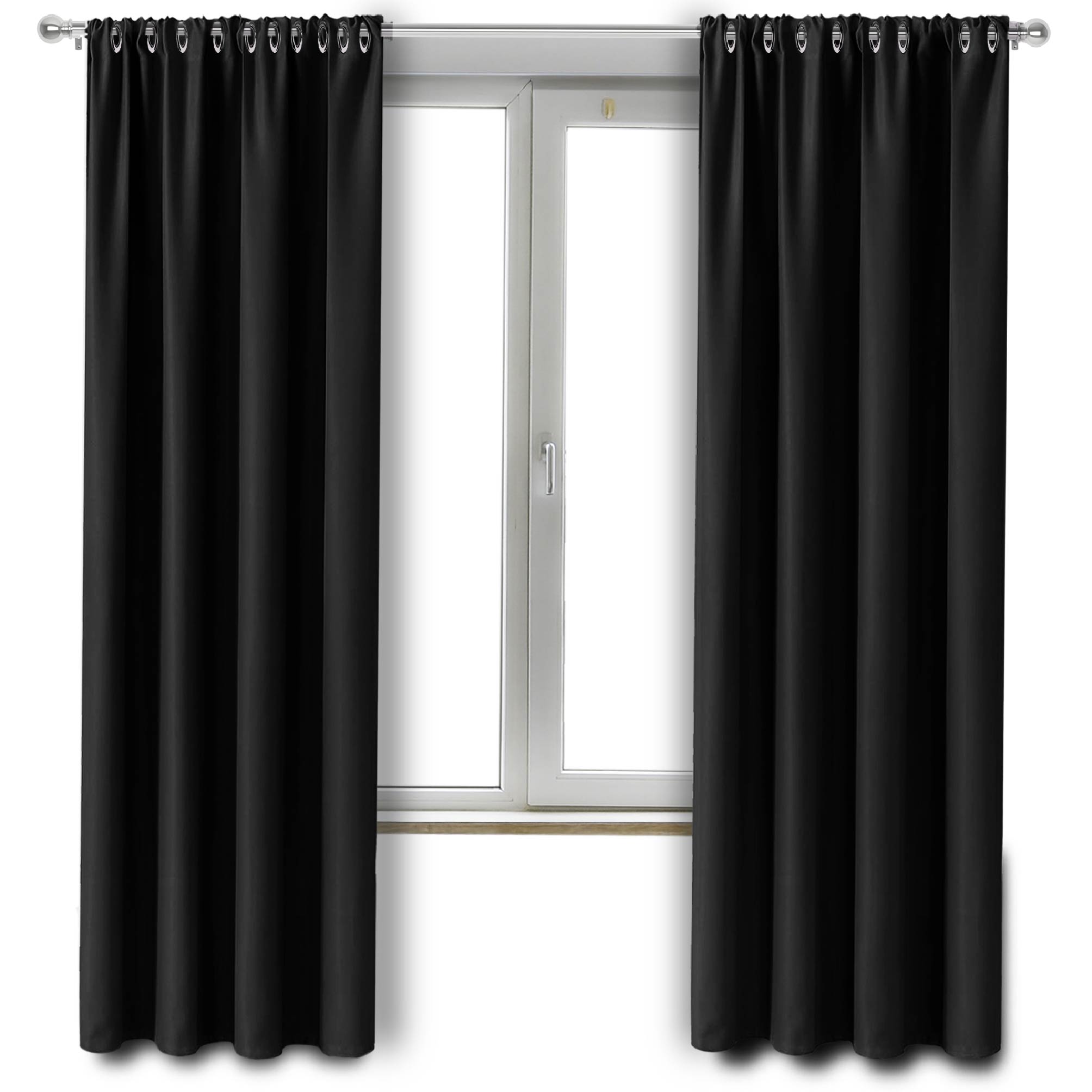 Cortinas Blackout Magma Life con Aislamiento Térmico 2 Piezas 132 x 241 cm Negro