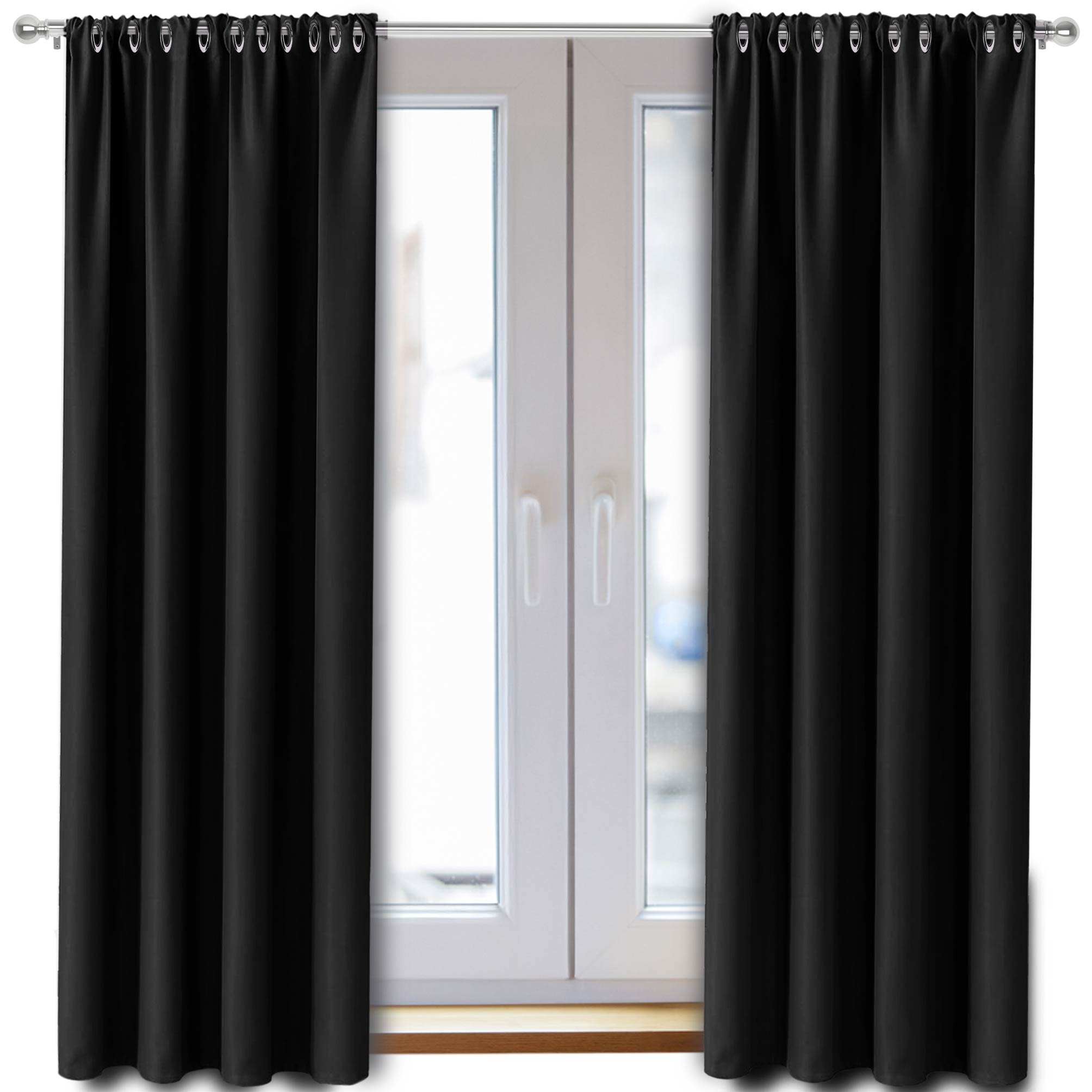 Cortinas Blackout Magma Life con Aislamiento Térmico 2 Piezas Negro