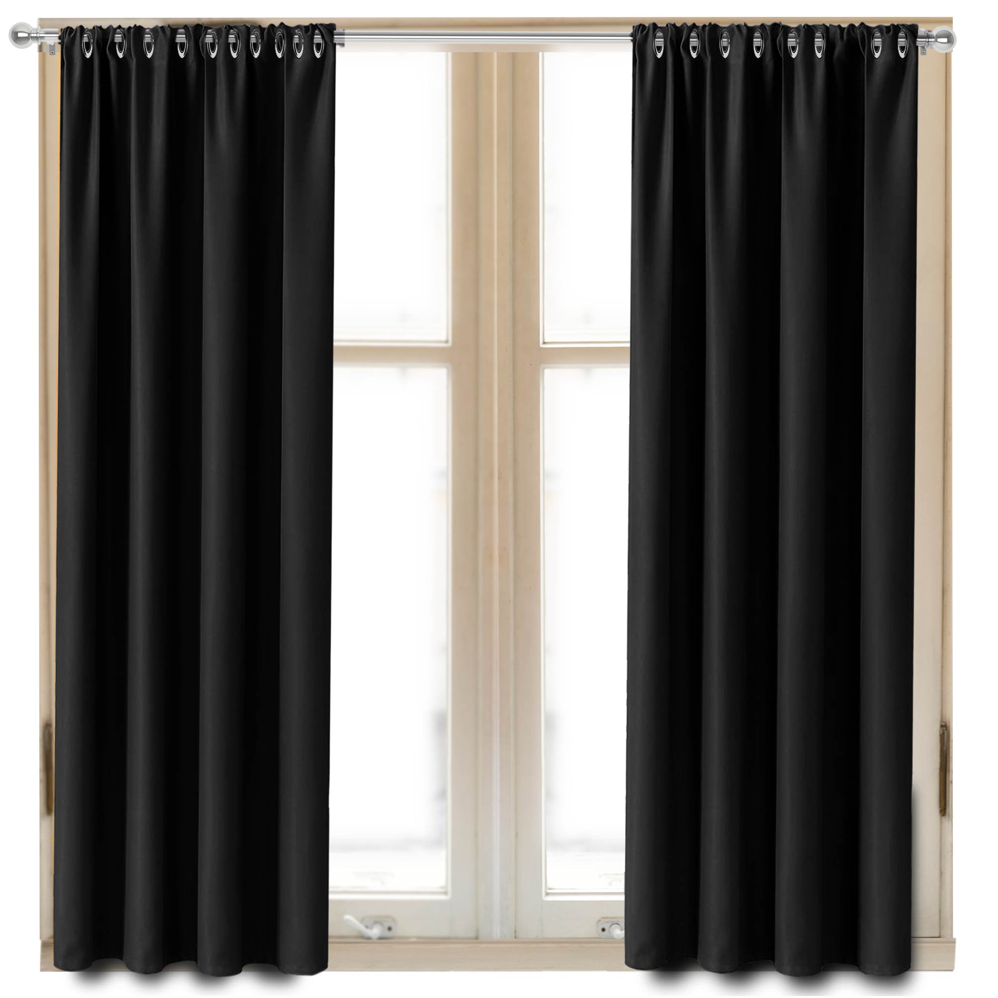 Foto 2 pulgar | Cortinas Blackout Magma Life con Aislamiento Térmico 2 Piezas 132 x 213 Negro