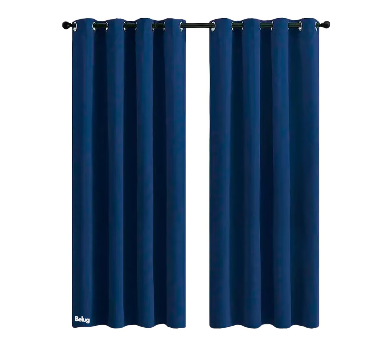 Foto 2 pulgar | Cortinas Belug Blackout Aislamiento Térmico 2 Paneles 215 X 135 Cm Azul Oscuro