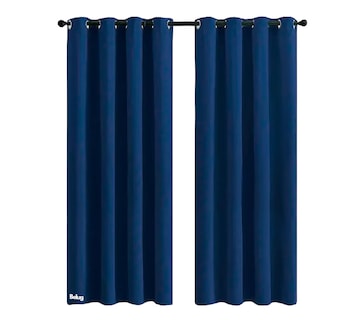 Foto 1 | Cortinas Belug Blackout Aislamiento Térmico 2 Paneles 215 X 135 Cm Azul Oscuro