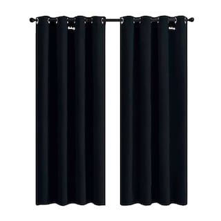 Foto 1 | Cortinas Belug Aislamiento Térmico 2 Paneles Color Negro