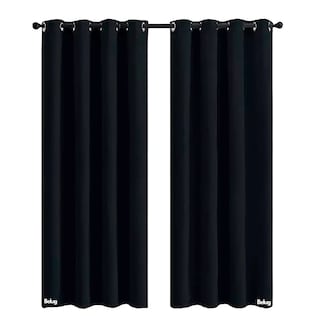 Foto 1 | Cortinas Kitul Blackout Plus Aislamiento Térmico 2 Paneles 215 X 135 Cm Belug Color Negro