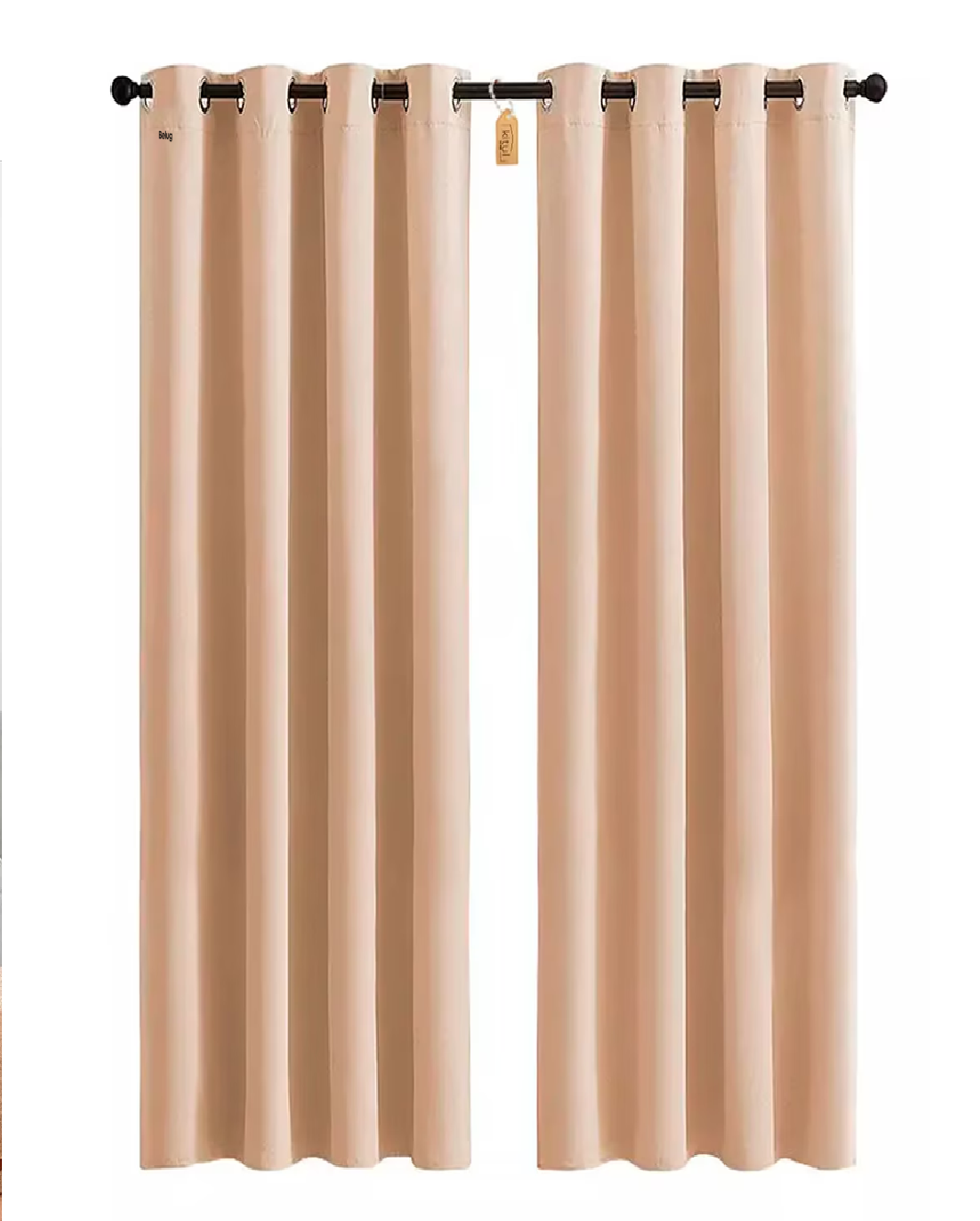 Cortinas Plus Aislamiento Térmico 2 Paneles 215 X 135 Cm, Belug Color Beige