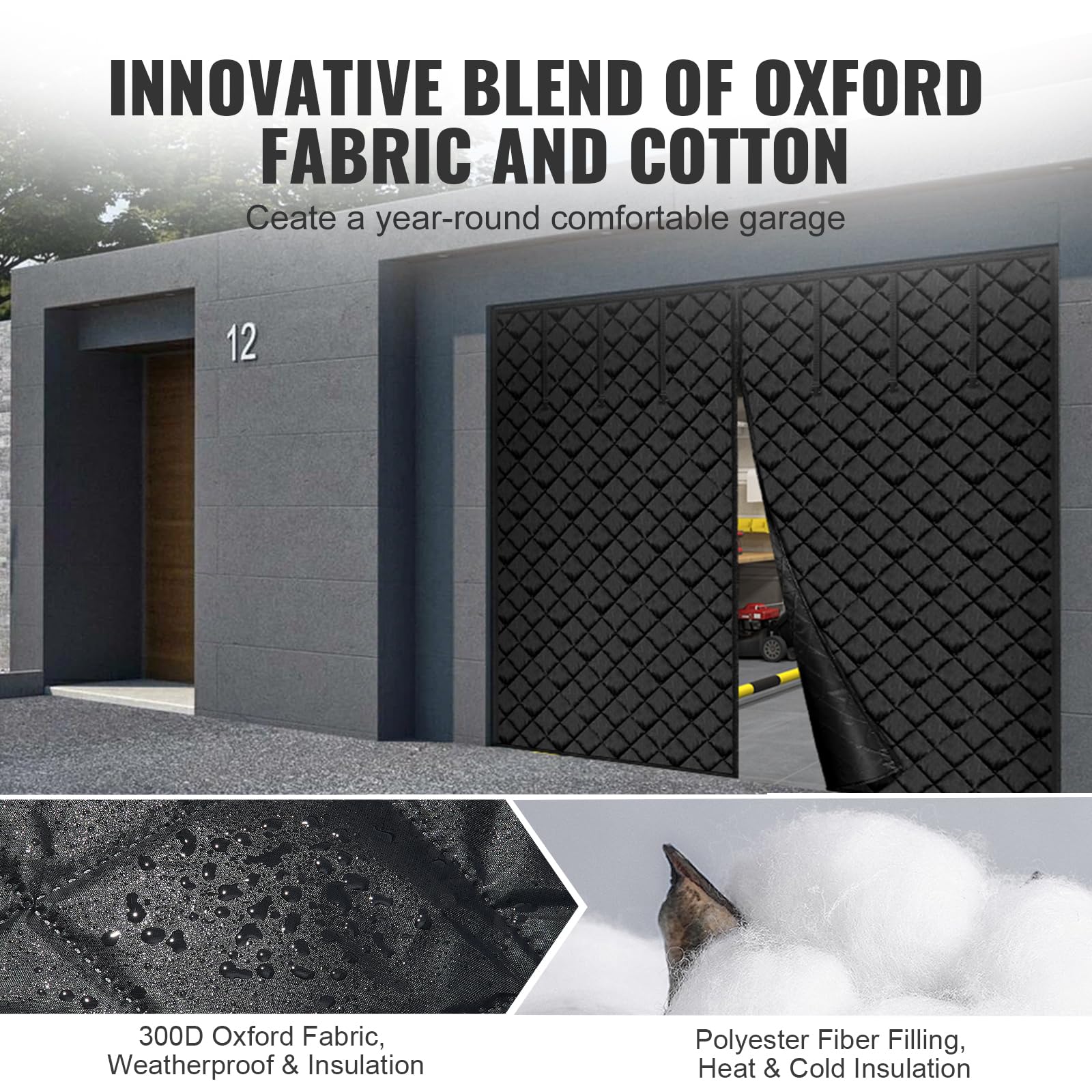 Foto 4 pulgar | Pantalla De Puerta De Garaje Vevor Con Aislamiento Térmico De 9 X 7 Pies Para Invierno - Venta Internacional.