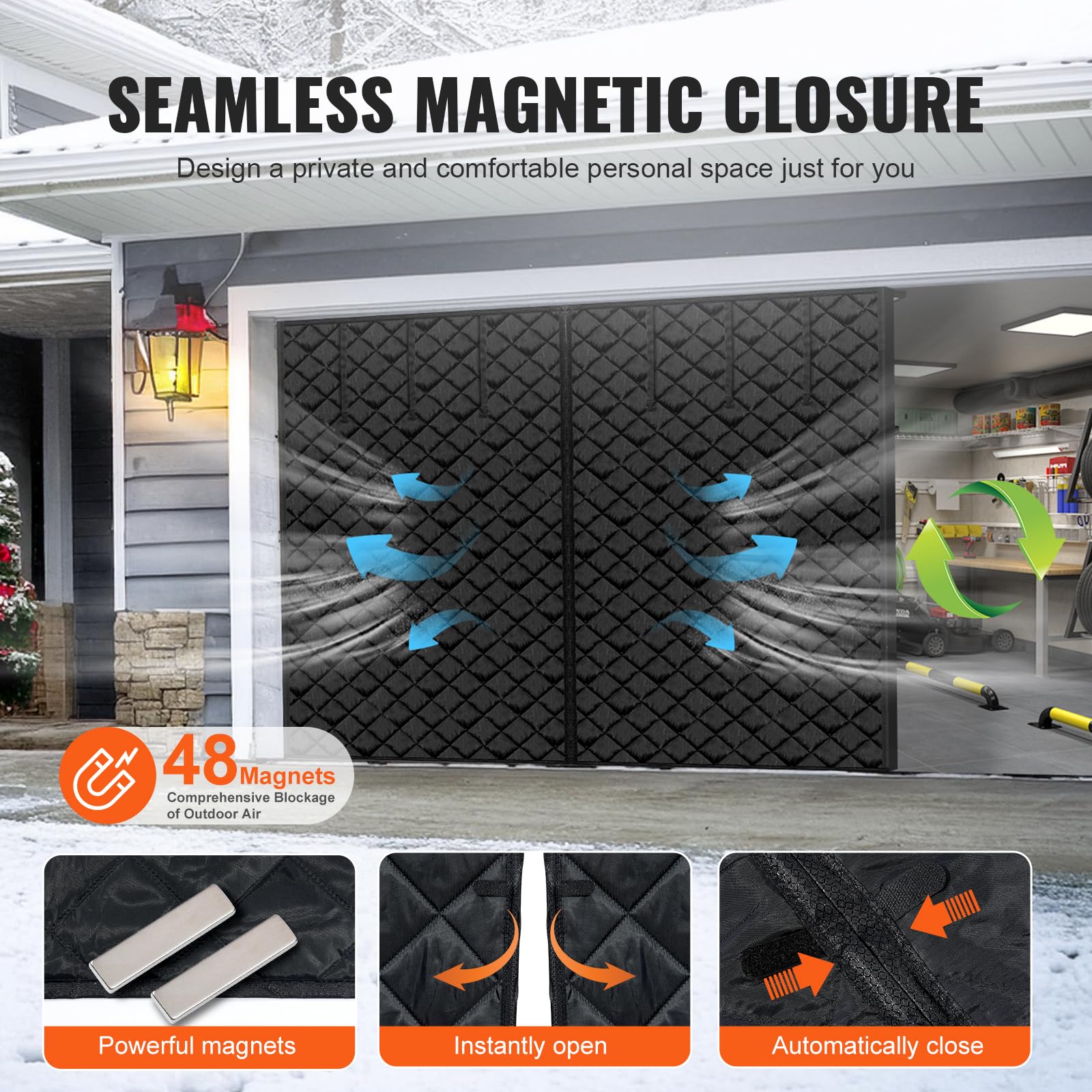 Foto 6 pulgar | Pantalla De Puerta De Garaje Vevor Con Aislamiento Térmico De 9 X 7 Pies Para Invierno - Venta Internacional.