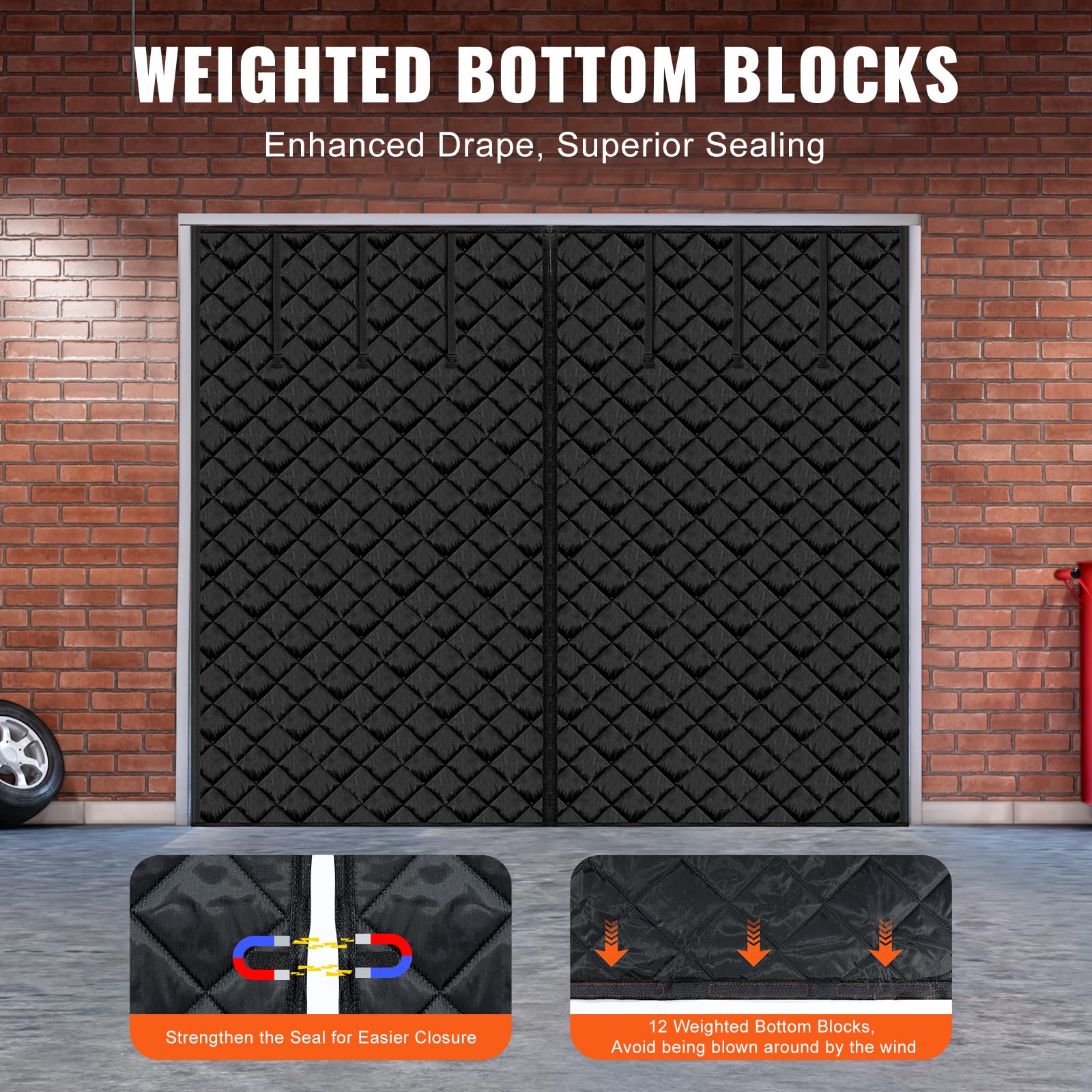 Foto 7 pulgar | Pantalla De Puerta De Garaje Vevor Con Aislamiento Térmico De 9 X 7 Pies Para Invierno - Venta Internacional.