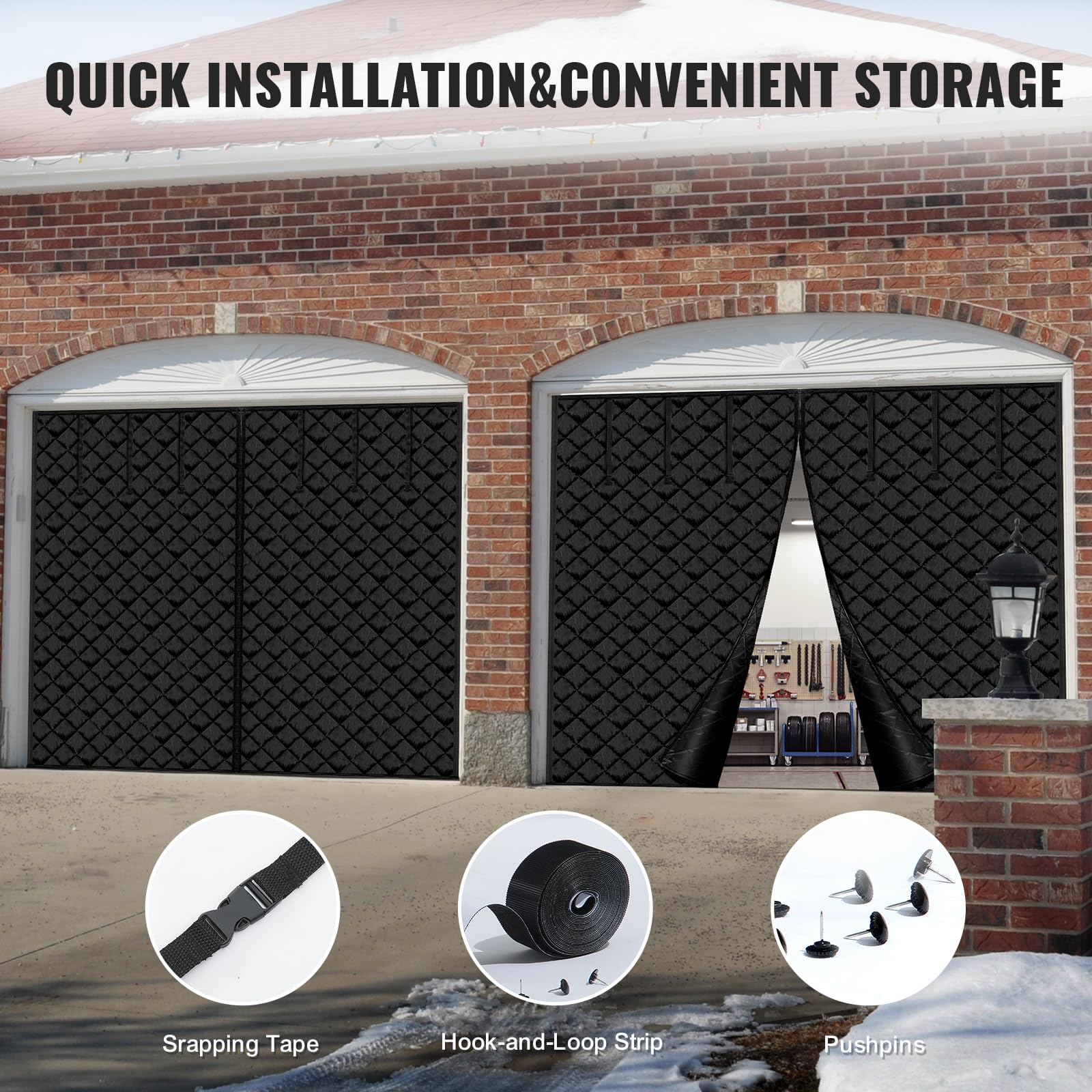 Foto 8 pulgar | Pantalla De Puerta De Garaje Vevor Con Aislamiento Térmico De 9 X 7 Pies Para Invierno - Venta Internacional.