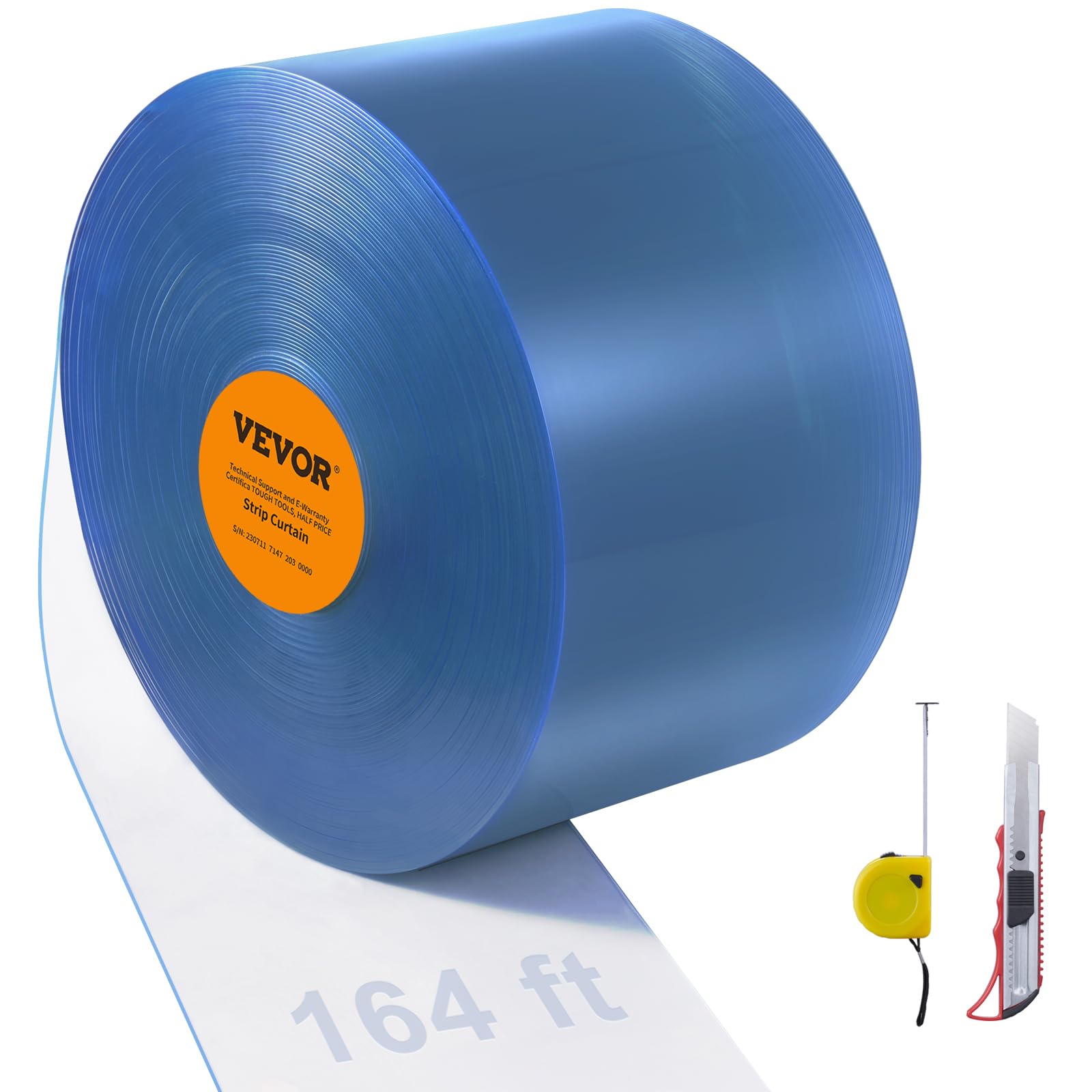 Foto 1 | Cortina Vevor De Pvc Transparente, 50 M X 20 Cm X 2 Mm, Para Puertas - Venta Internacional.