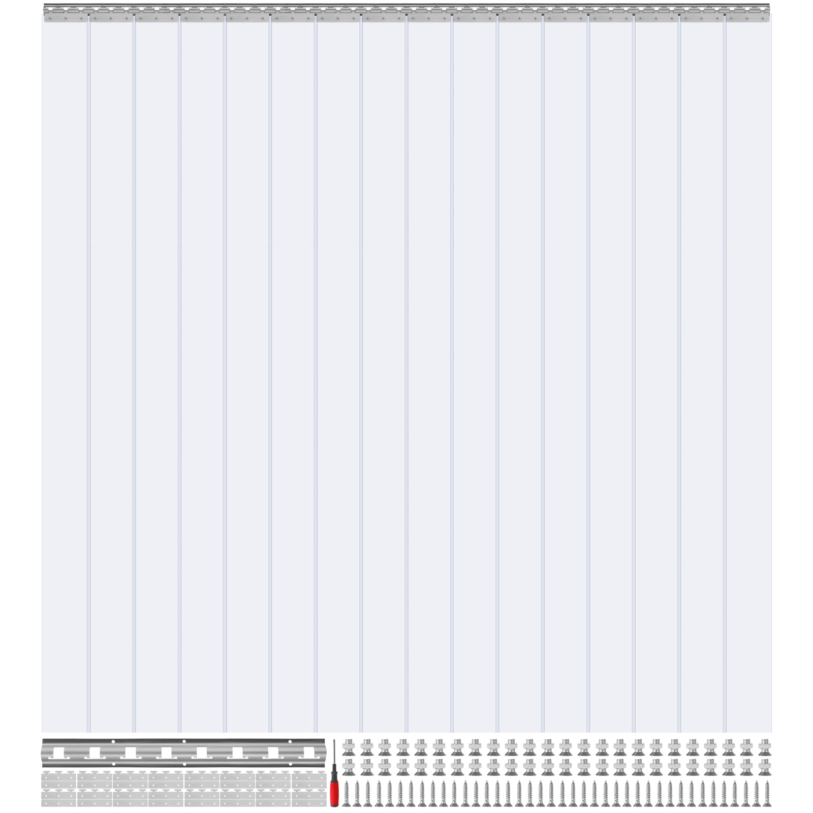 Foto 1 | Cortina Vevor, 96 X 244 Cm, Pvc Transparente, Para Congeladores Y Puertas - Venta Internacional.