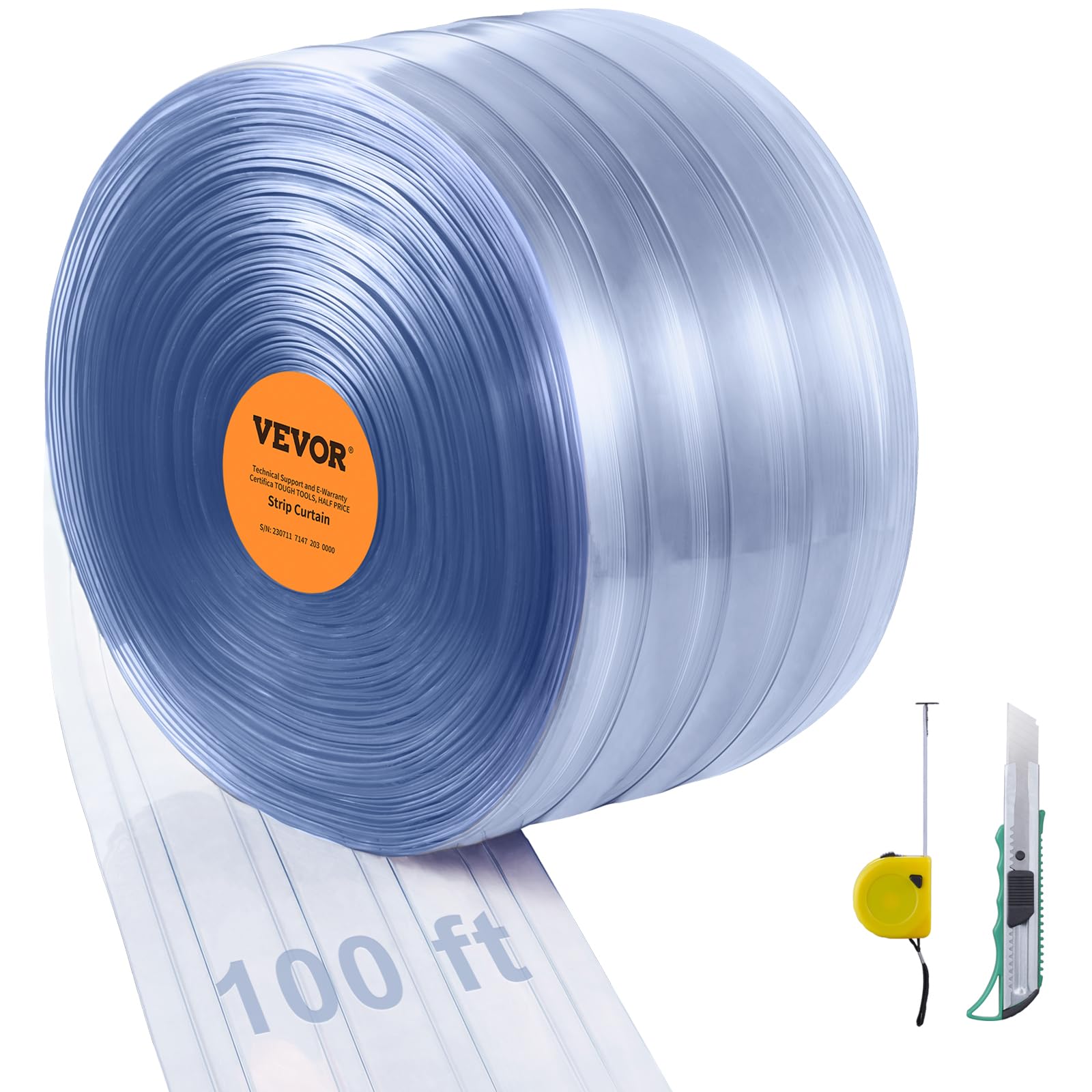 Foto 2 pulgar | Cortina Vevor Transparente Acanalada De Pvc, 30,5 X 30,48 X 0,3 Cm, 30 M - Venta Internacional.