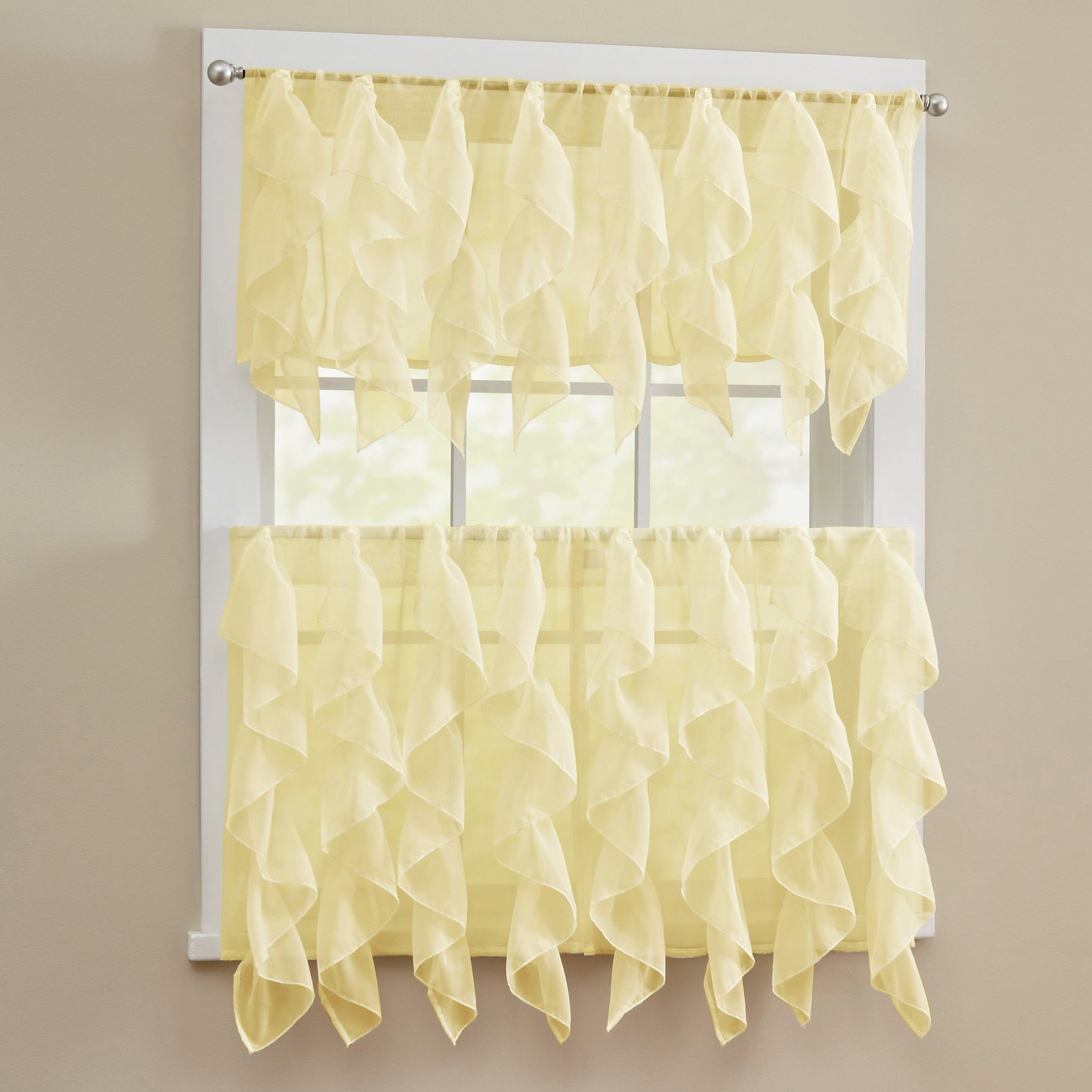 Set De Cortinas De Cocina Sweet Home Collection Sheer Maize - Venta Internacional.