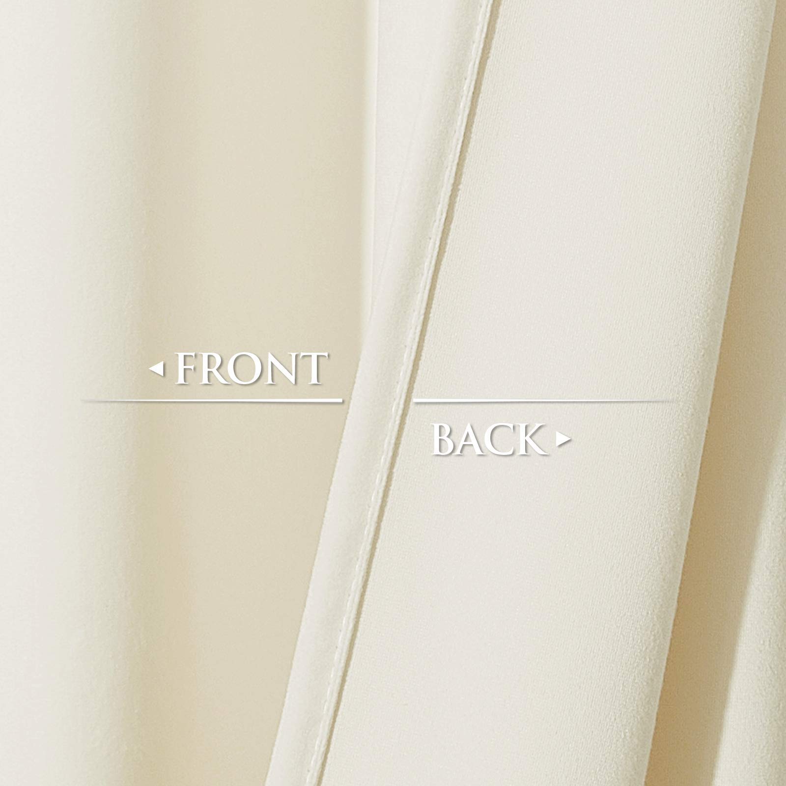 Foto 5 pulgar | Cortinas Stangh De Terciopelo Blanco Marfil, 160 X 160 Cm, 2 Paneles - Venta Internacional.