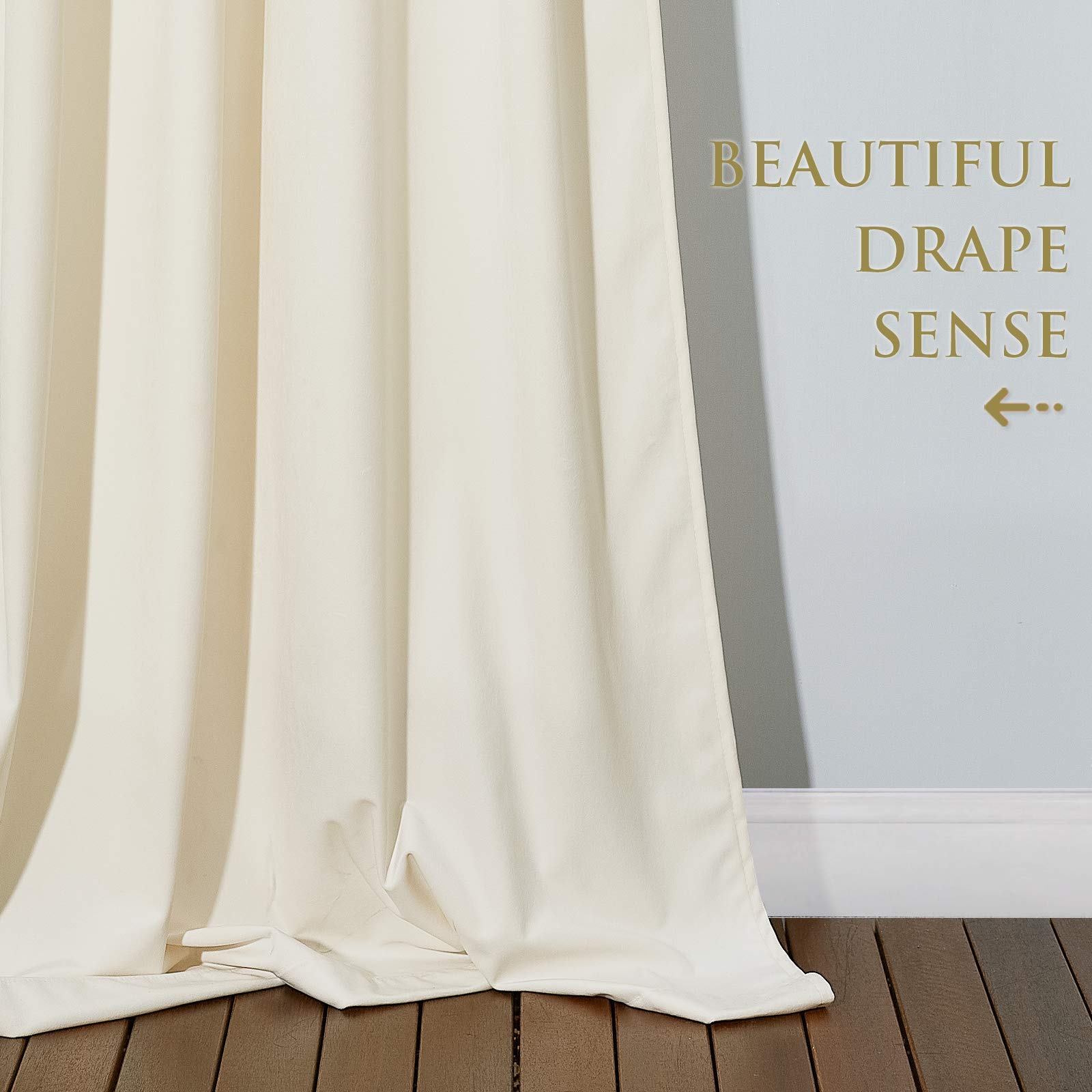 Foto 7 | Cortinas Stangh De Terciopelo Blanco Marfil, 160 X 160 Cm, 2 Paneles - Venta Internacional.