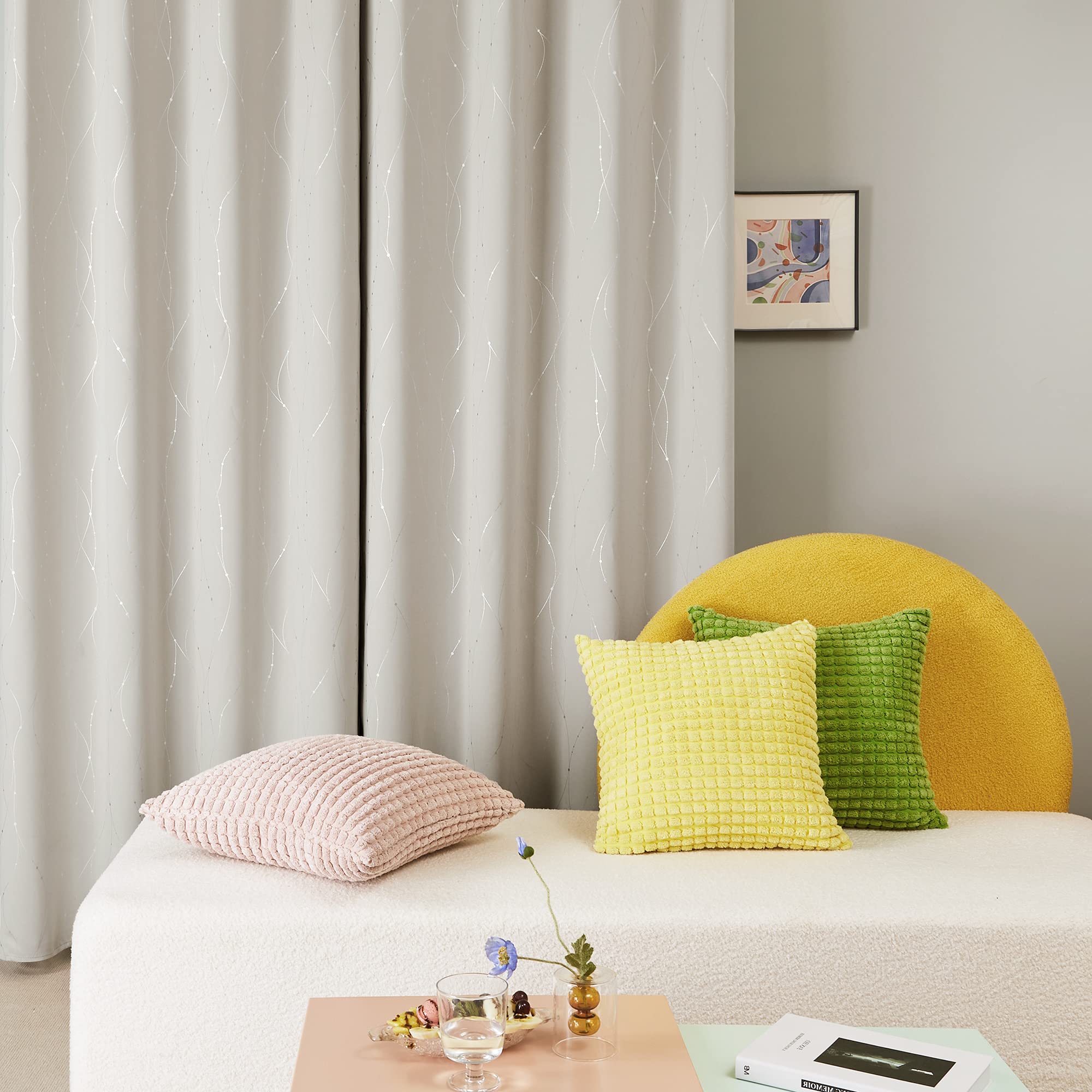 Foto 4 pulgar | Cortinas Deconovo, Opacas, Con Ojales Plateados, Color Beige, 132 X 114 Cm - Venta Internacional.