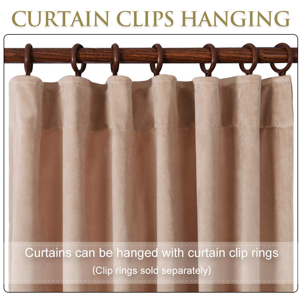 Foto 4 pulgar | Cortinas Stangh De Terciopelo Rubor Beige, 183 Cm De Longitud, Con Bloqueo De Luz - Venta Internacional.