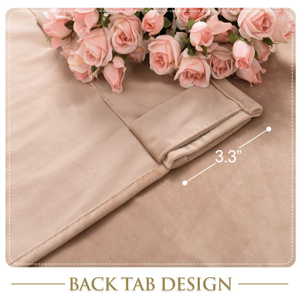 Foto 5 pulgar | Cortinas Stangh De Terciopelo Rubor Beige, 183 Cm De Longitud, Con Bloqueo De Luz - Venta Internacional.