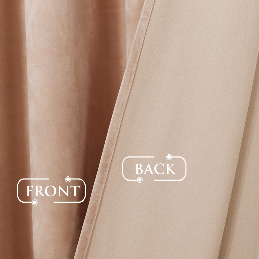 Foto 6 pulgar | Cortinas Stangh De Terciopelo Rubor Beige, 183 Cm De Longitud, Con Bloqueo De Luz - Venta Internacional.