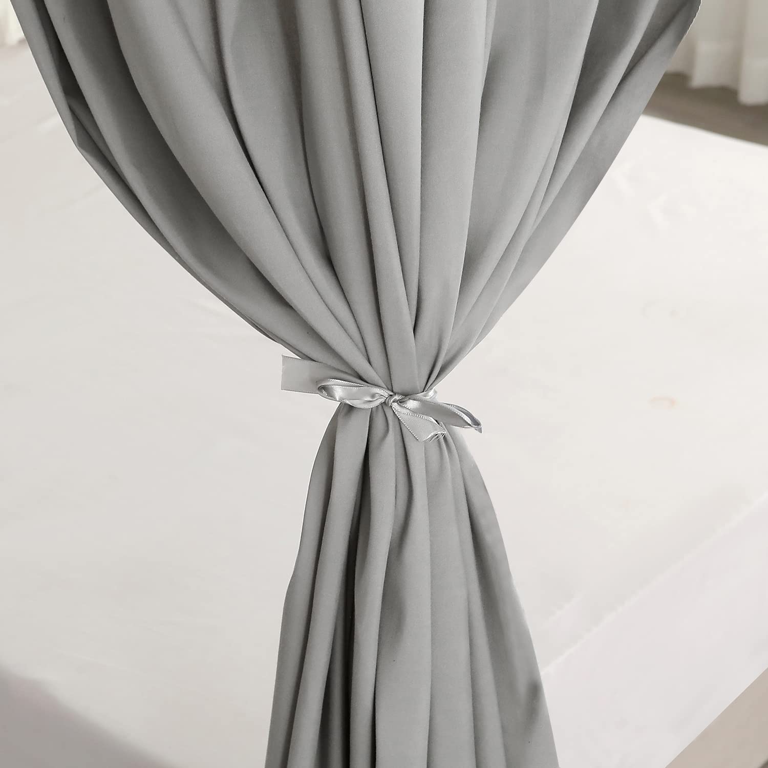 Foto 4 pulgar | Cortinas De Cama Con Dosel Mengersi, Lisas, Con Cuatro Esquinas, Gris - Venta Internacional.